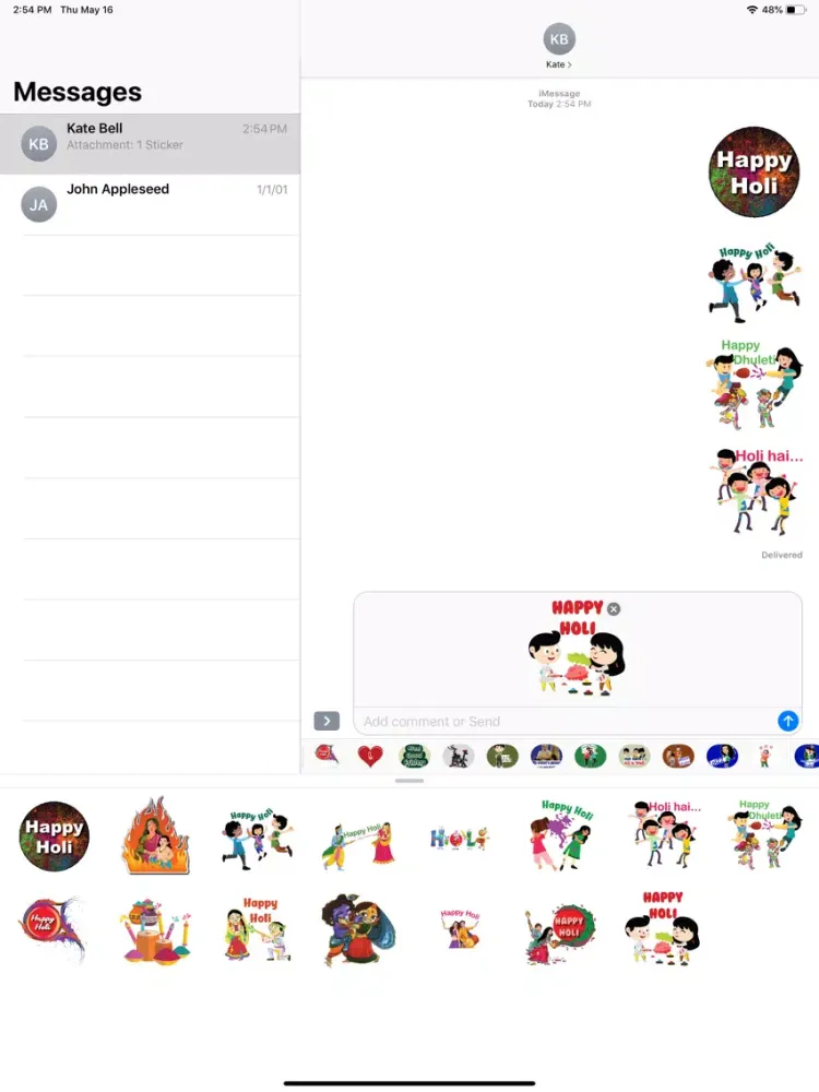 Capturas de pantalla de Holi Dhuleti Stickers iPad 