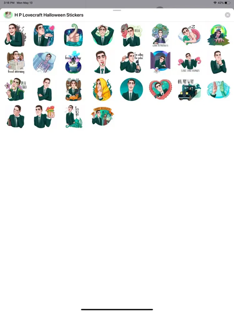 Capturas de tela do HP Lovecraft Halloween Sticker iPad 