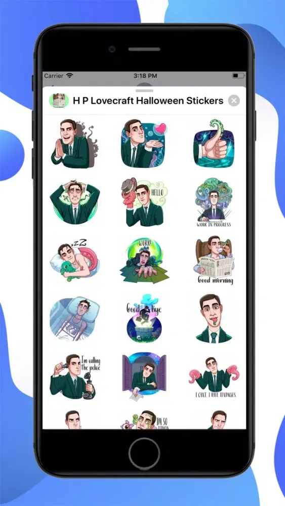 Capturas de tela do HP Lovecraft Halloween Sticker