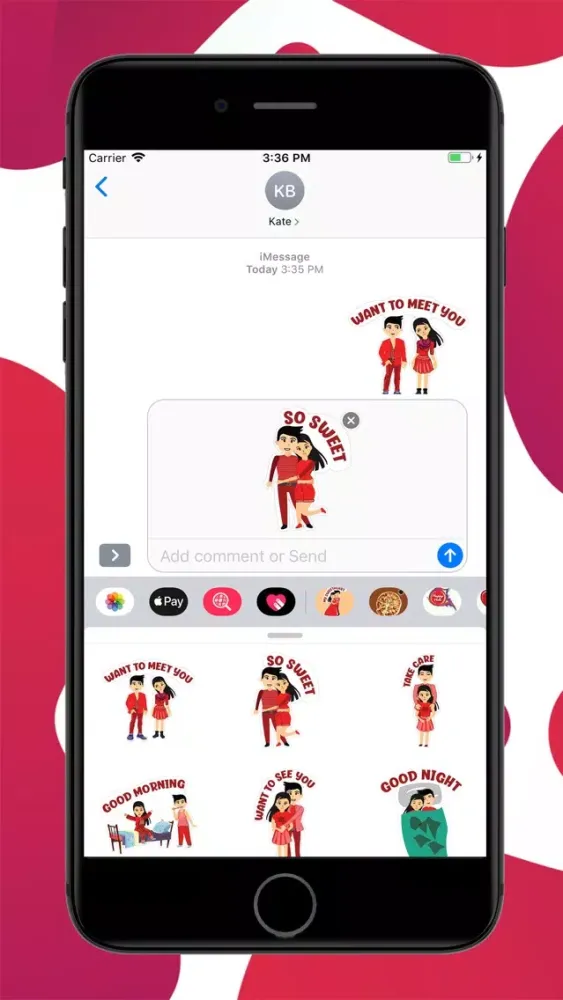 Capturas de pantalla de Love Birds Cute Stickers