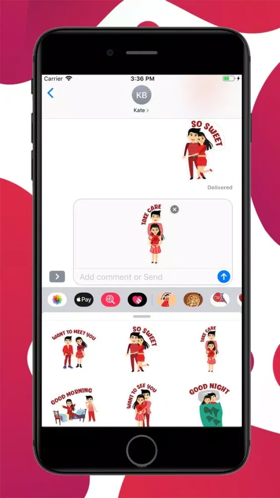 Capturas de pantalla de Love Birds Cute Stickers