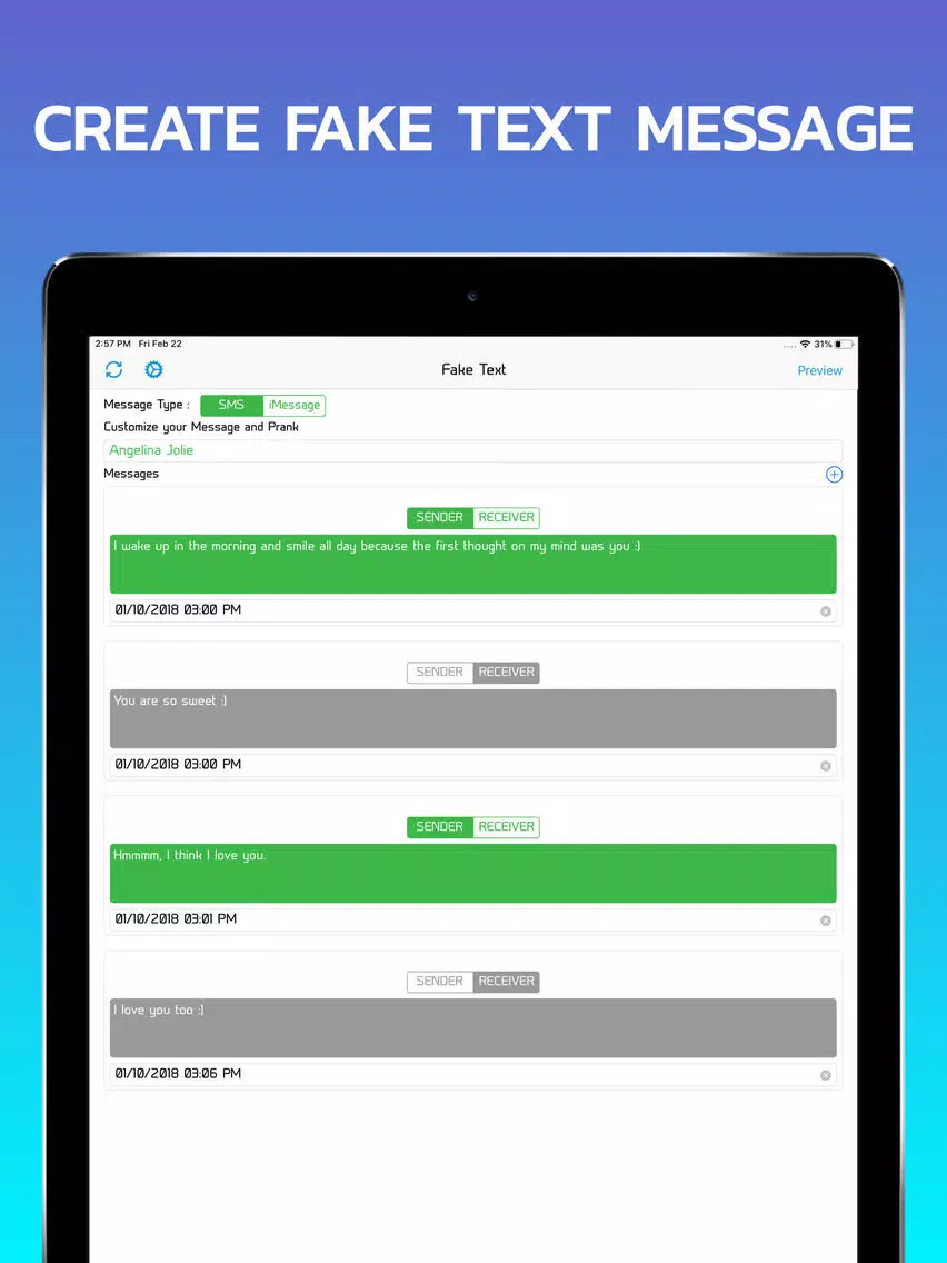 Fake Text. iPad 应用截图