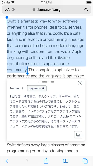 Screenshot di Web Translator for DeepL