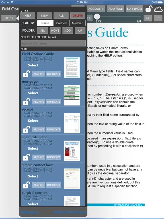 Smart Forms iPad  سکرین شاٹس