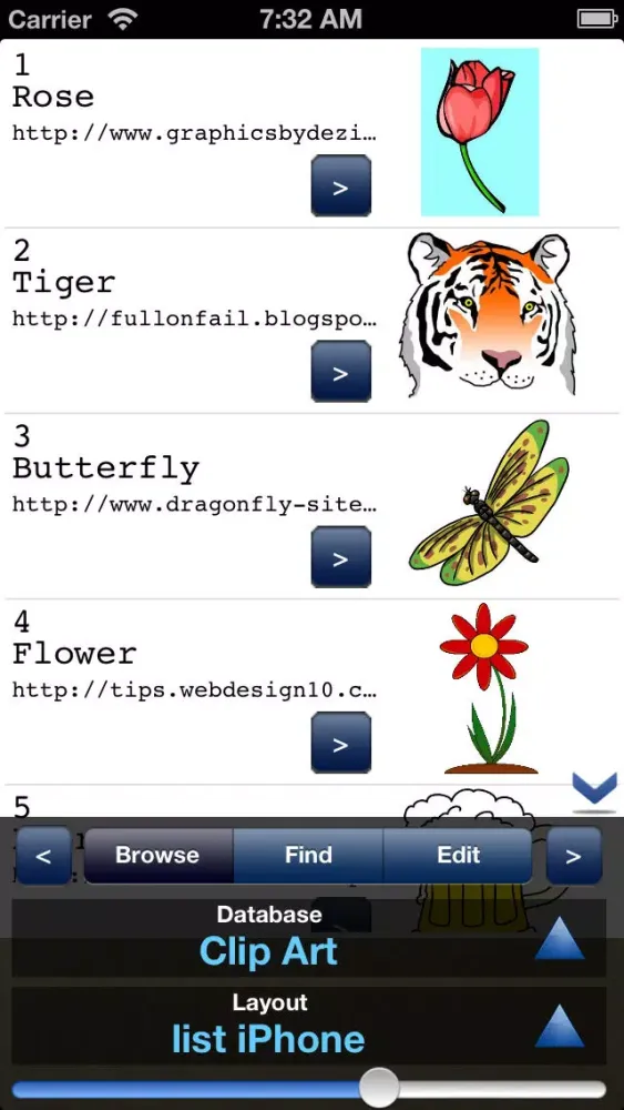 صور Filing Cabinet Free for iPhone - mobile database