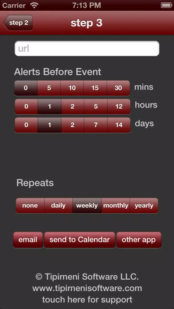 Скриншоты event scheduler free - ics file maker