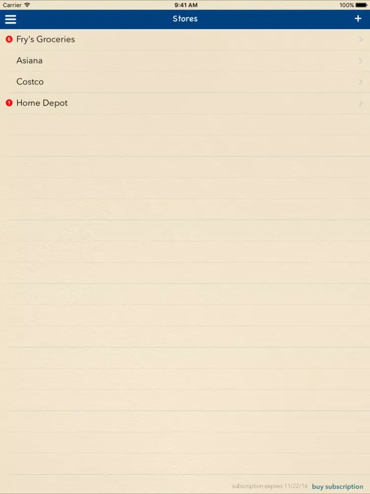 Zrzuty ekranu Shared Family Shopping List iPad 