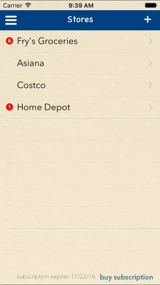 Zrzuty ekranu Shared Family Shopping List