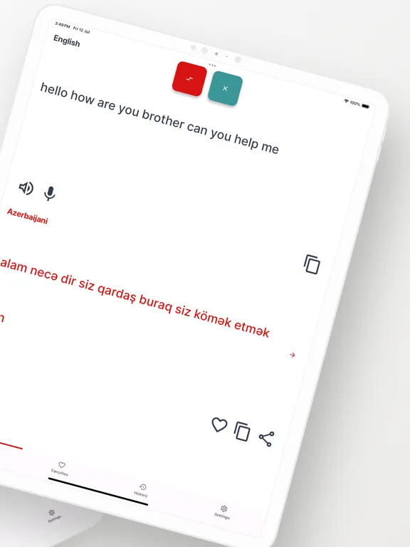 تصاویر Azerbaijani-English Translate iPad 