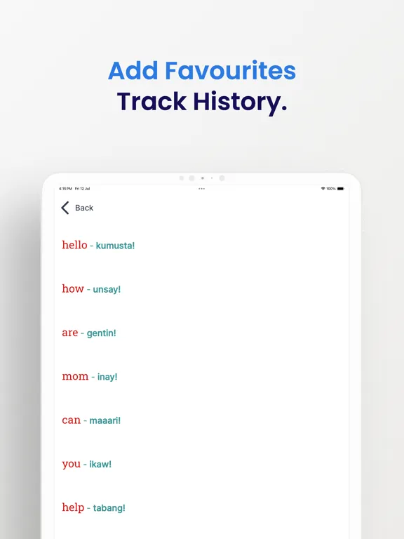 Скриншоты Cebuano-English Translator iPad 