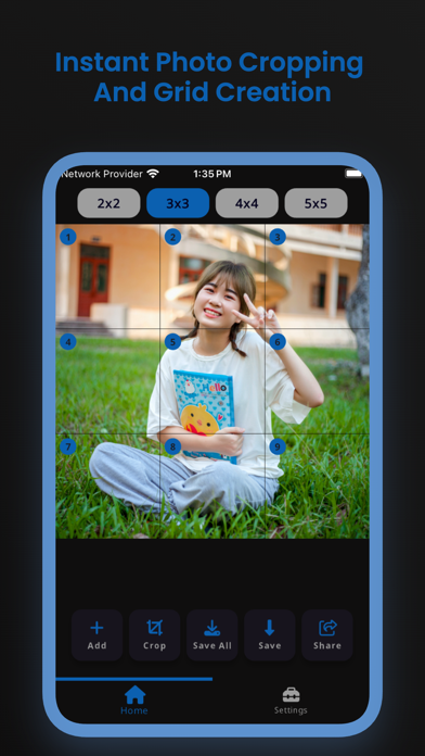 Ảnh chụp màn hình của Grid Post - Photo Split Maker