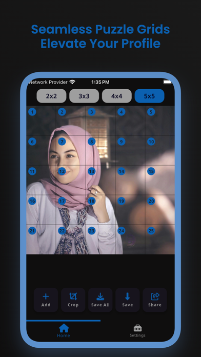 Ảnh chụp màn hình của Grid Post - Photo Split Maker