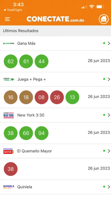 Captures d'écran de Conectate Loterías