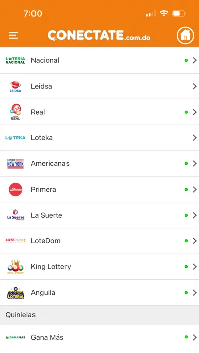 Captures d'écran de Conectate Loterías