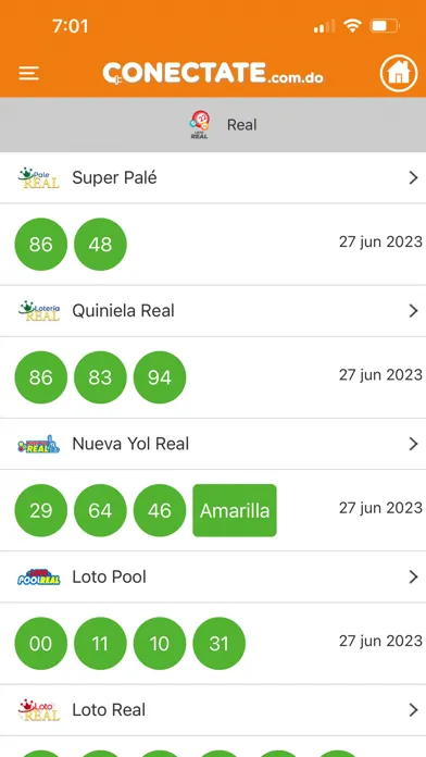 Captures d'écran de Conectate Loterías