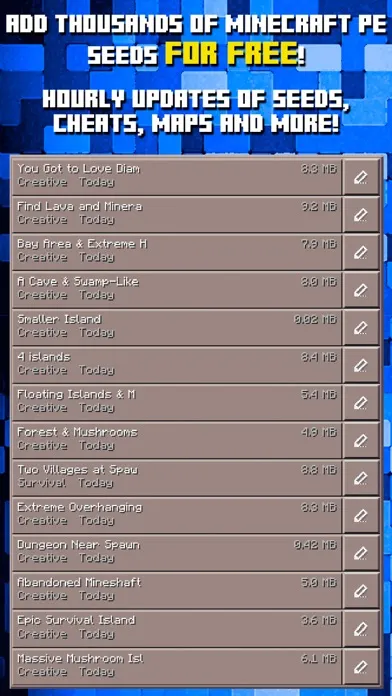 Seeds for Minecraft PE : Free Seeds Pocket Edition Screenshots