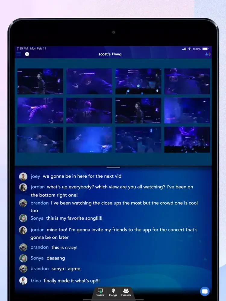Capturas de tela do Cube TV on Hangtime iPad 