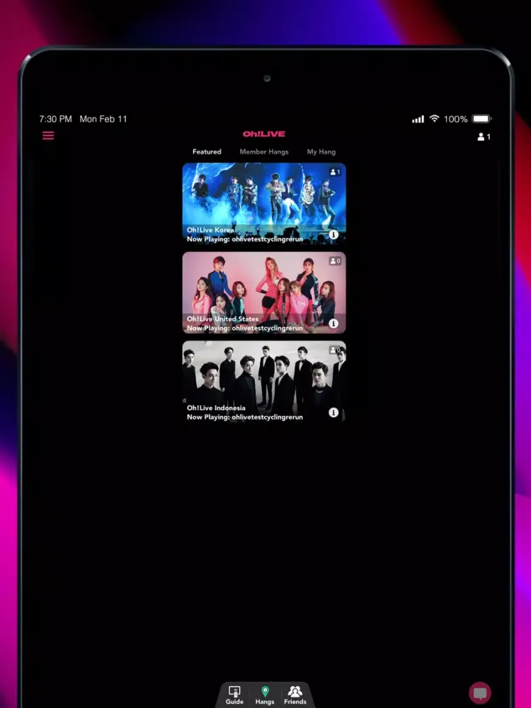 Ohlive iPad 应用截图