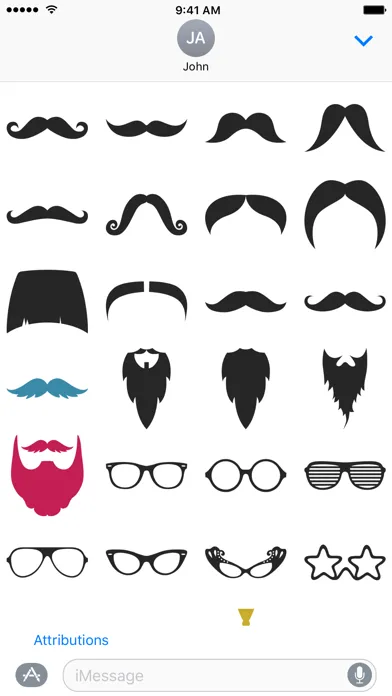 Скриншоты Hipster Mustache, Beard and Glasses Stickers