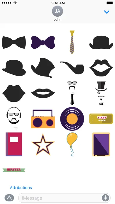 Скриншоты Hipster Mustache, Beard and Glasses Stickers