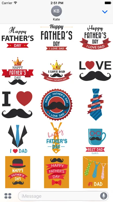 Father's Day Stickers स्क्रीनशॉट