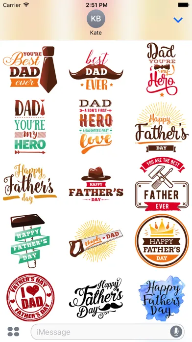 Father's Day Stickers स्क्रीनशॉट