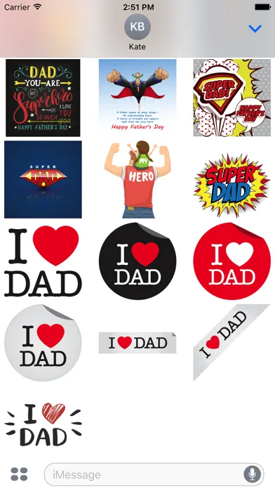 Father's Day Stickers स्क्रीनशॉट