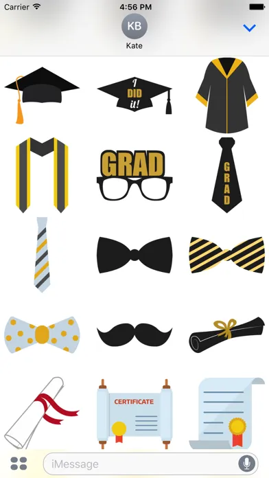 Zrzuty ekranu Graduation Stickers