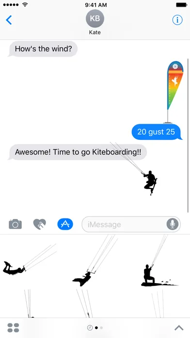 Kiteboarding Stickers स्क्रीनशॉट