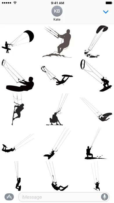 Kiteboarding Stickers स्क्रीनशॉट