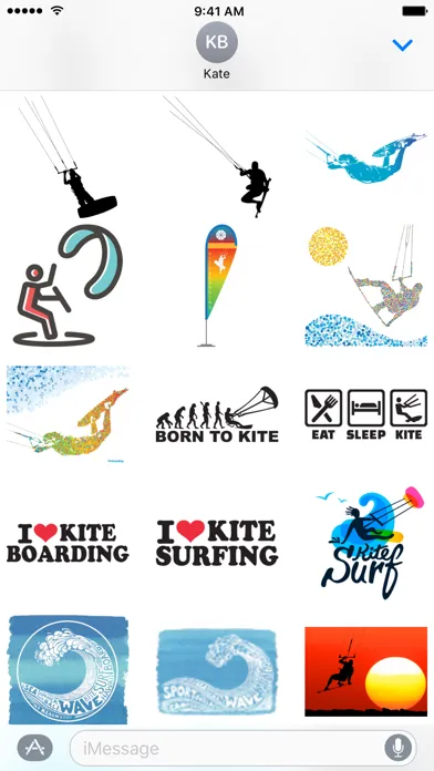 Kiteboarding Stickers स्क्रीनशॉट