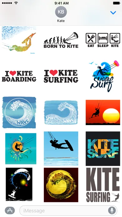 Kiteboarding Stickers स्क्रीनशॉट