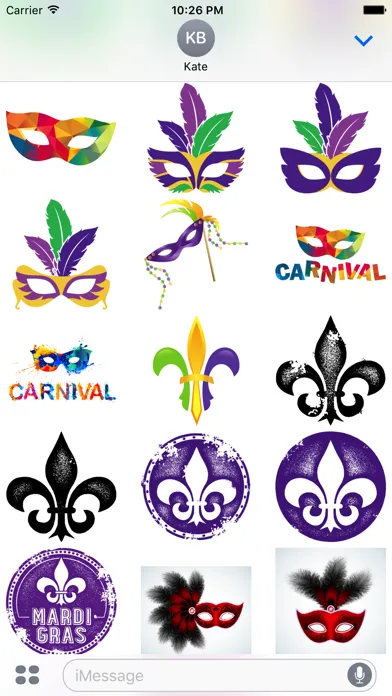 Mardi Gras Stickers Screenshots