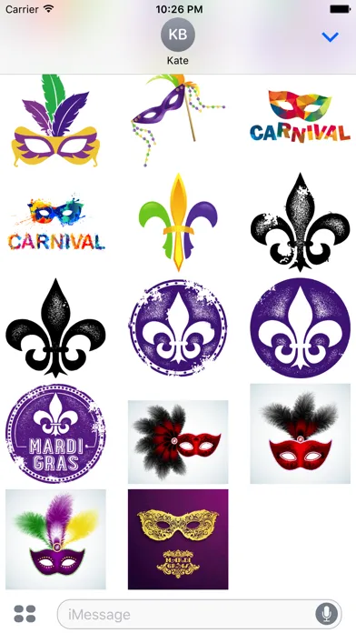 Mardi Gras Stickers Screenshots
