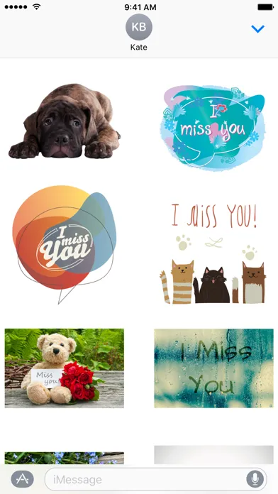 Скриншоты I Miss You Stickers