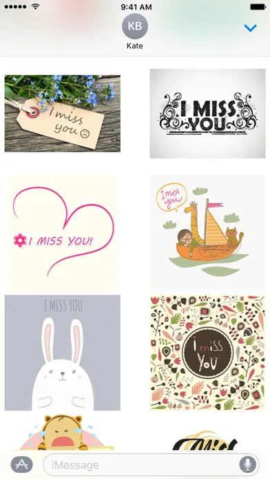 Скриншоты I Miss You Stickers