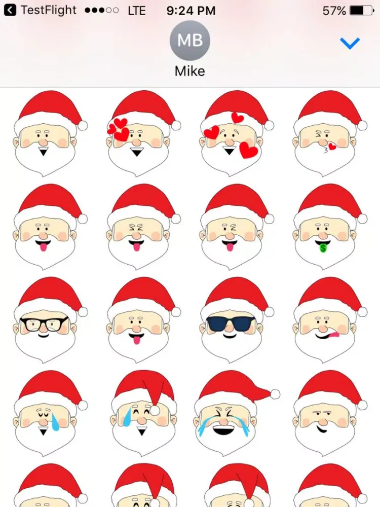 Capturas de tela do Santa, Baby iPad 