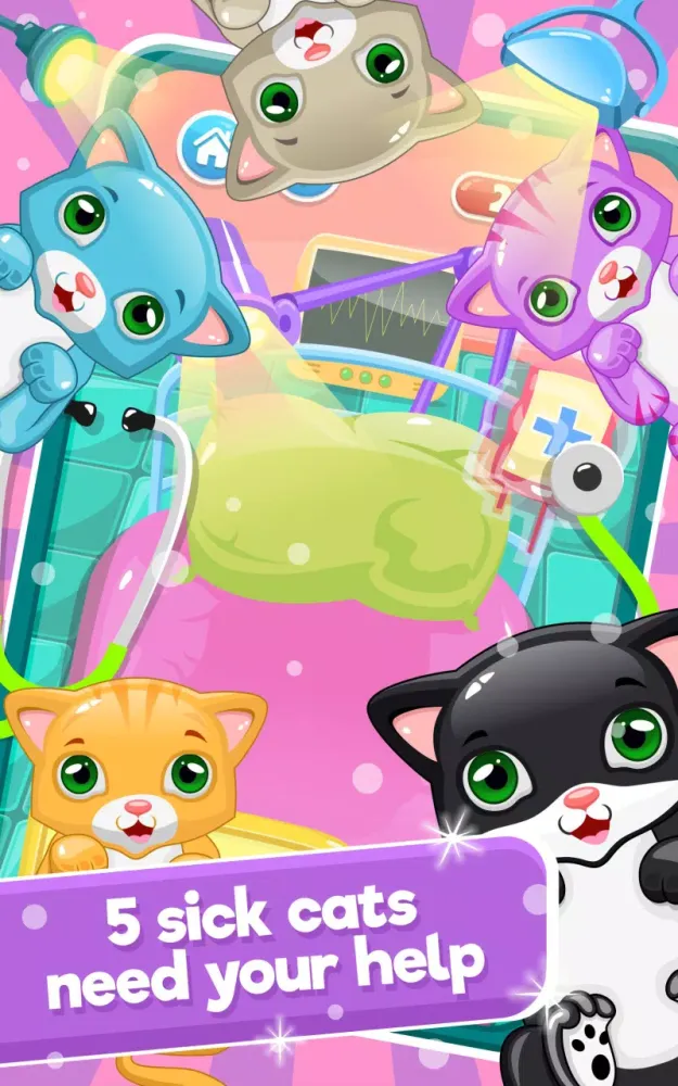 Tangkapan layar Little Cat Doctor Pet Vet Game