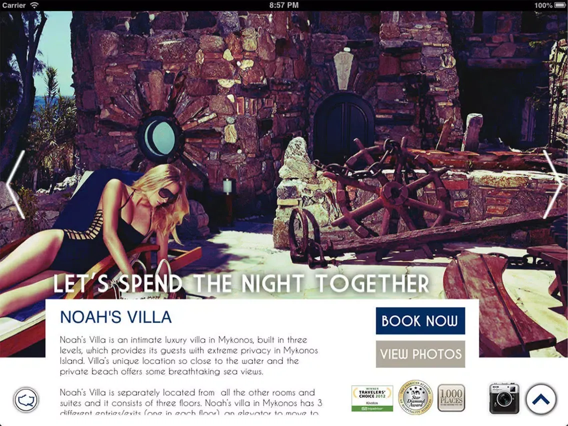 Capturas de pantalla de Kivotos Hotel Mykonos iPad 