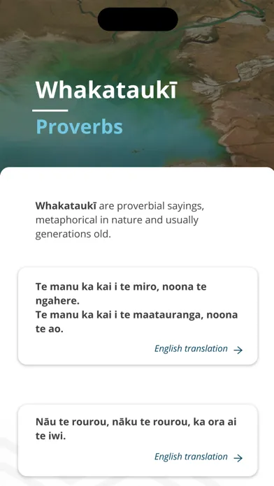 Capturas de tela do Te Puna Hāpai