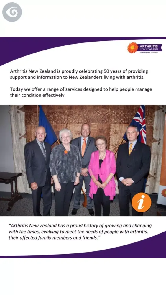 ภาพหน้าจอของ Arthritis NZ 1966-2016