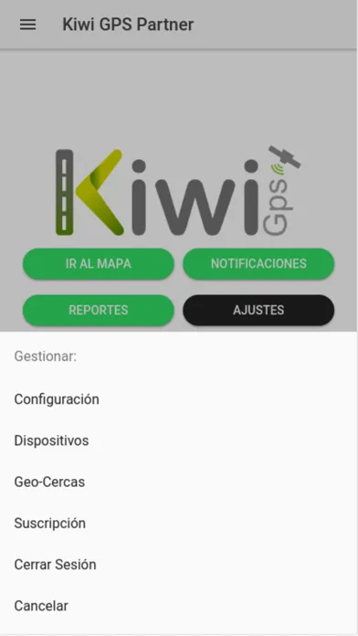 Tangkapan skrin Kiwi GPS Partner