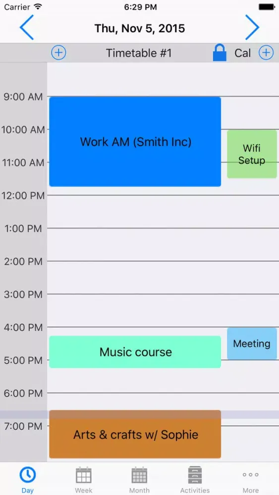 TimeTables & Calendars سکرین شاٹس