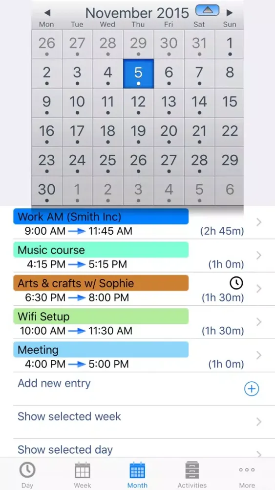 TimeTables & Calendars سکرین شاٹس