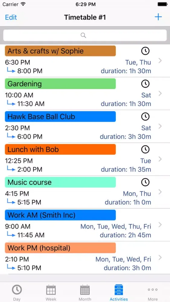 TimeTables & Calendars سکرین شاٹس