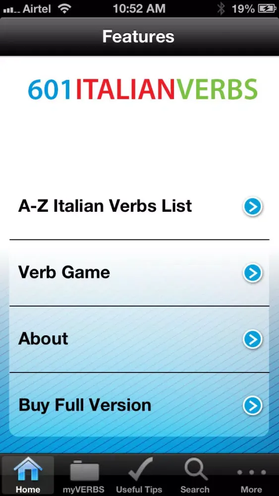 Скриншоты Berlitz 601 Italian Verbs.
