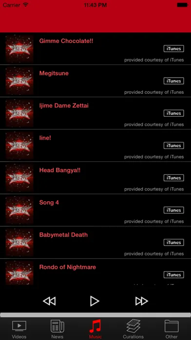ภาพหน้าจอของ UR-METAL for BABYMETAL