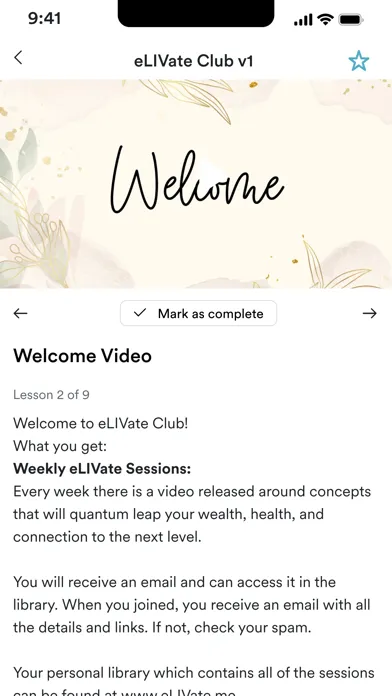eLIVate Club Screenshots