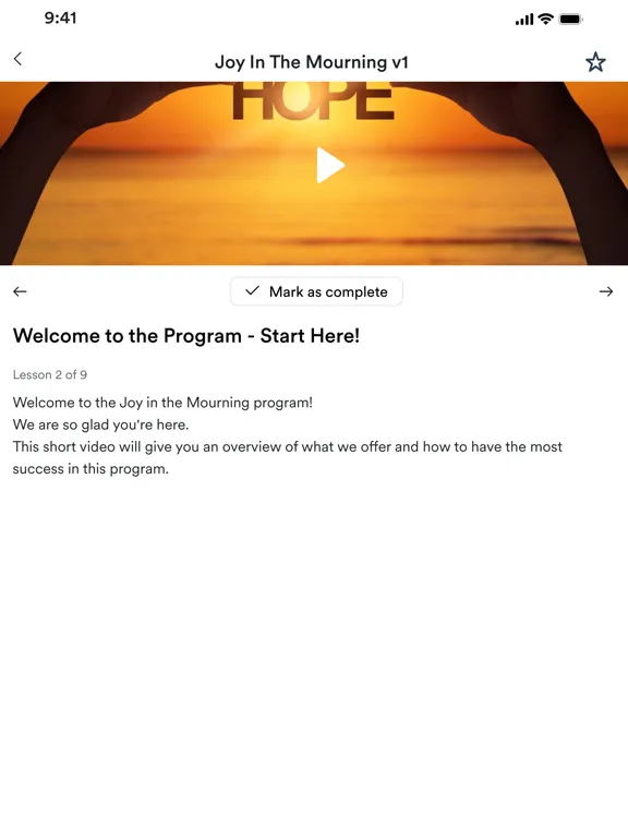 Ảnh chụp màn hình của What Matters iPad