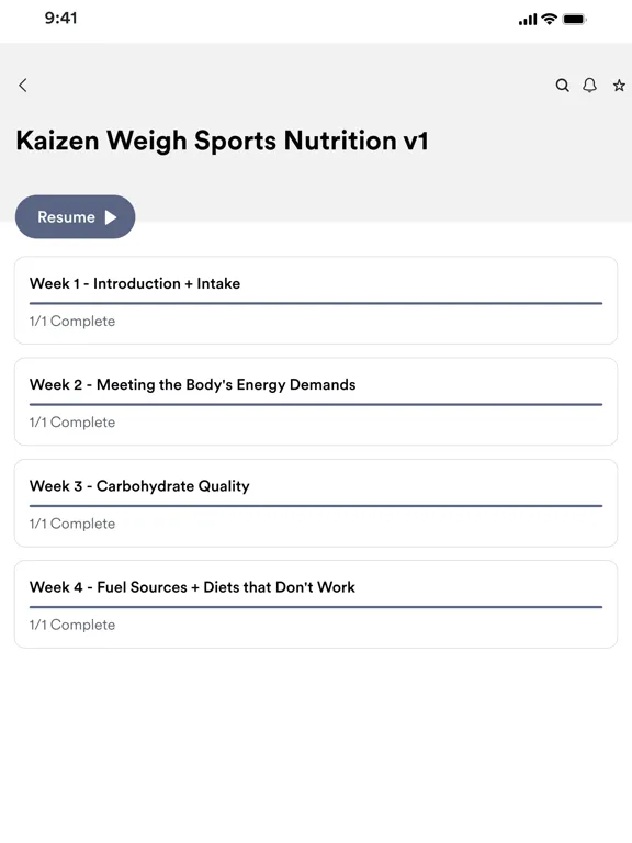 Kaizen Life Nutrition iPad  स्क्रीनशॉट
